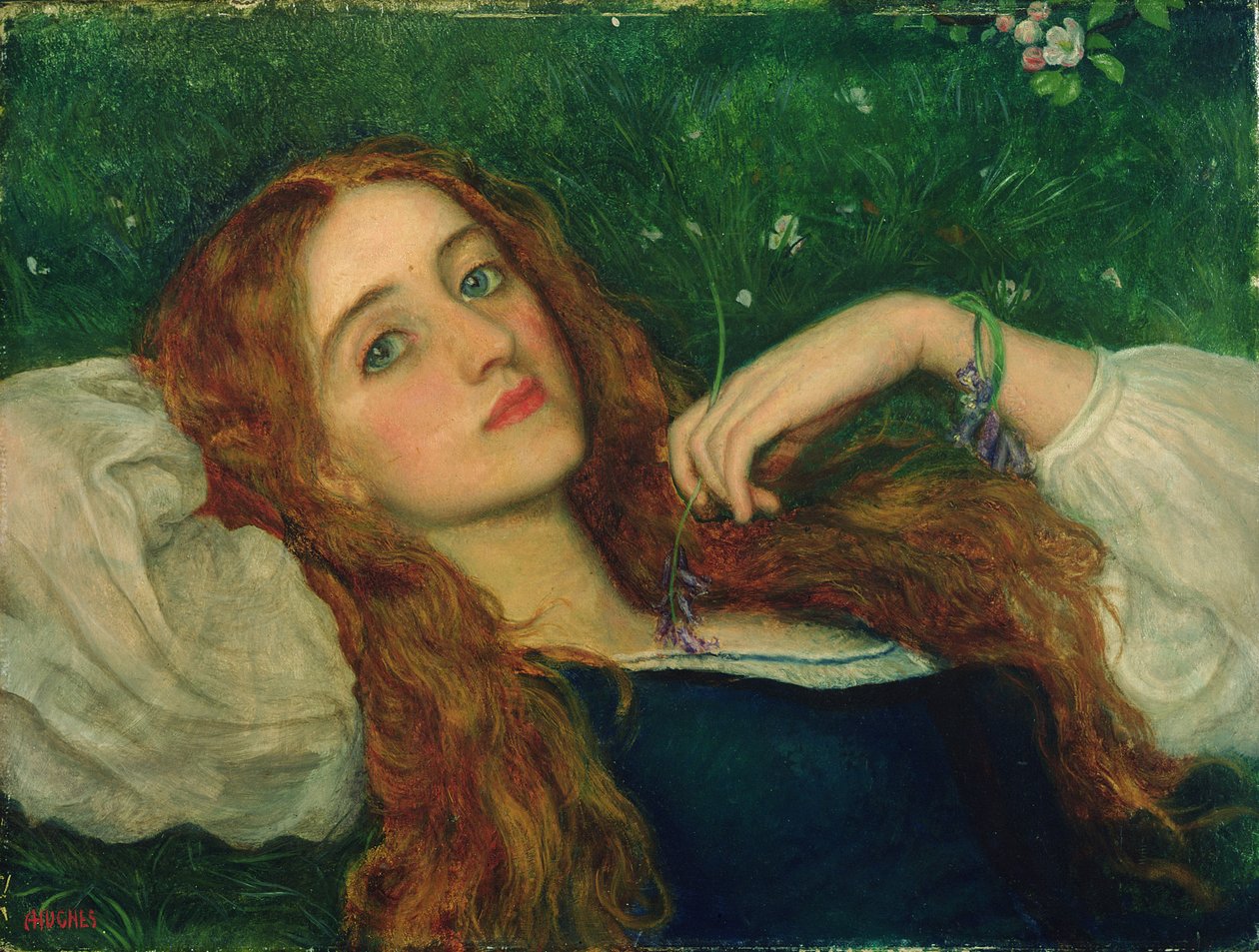 Im Gras von Arthur Hughes