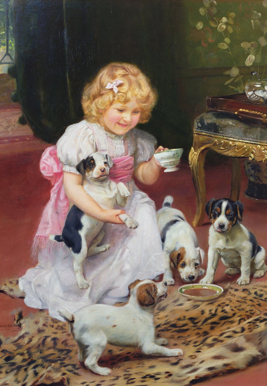 Teestunde von Arthur John Elsley