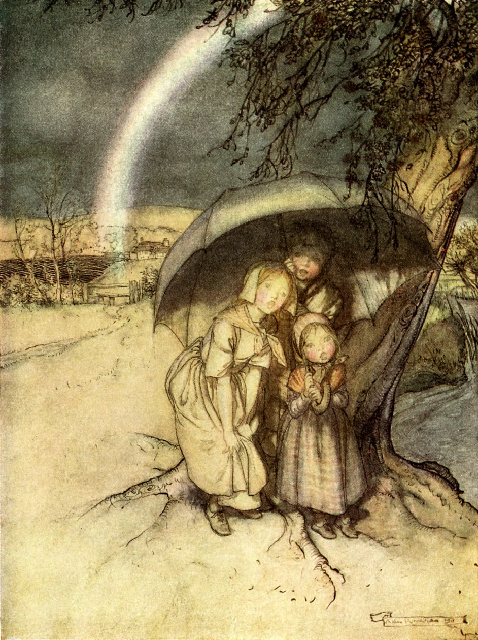 Regen, Regen geh nach Spanien von Arthur Rackham
