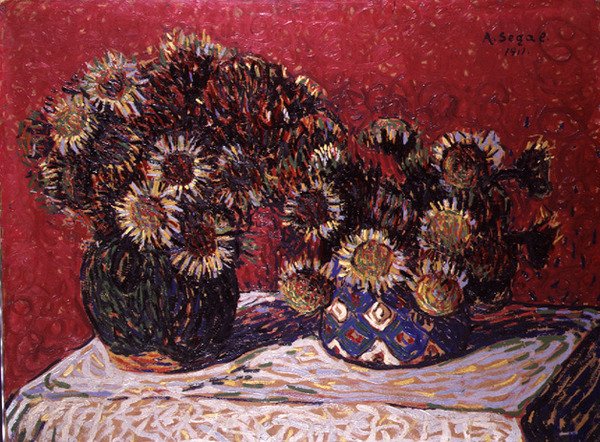 Zwei Vasen mit Blumen von Arthur Segal