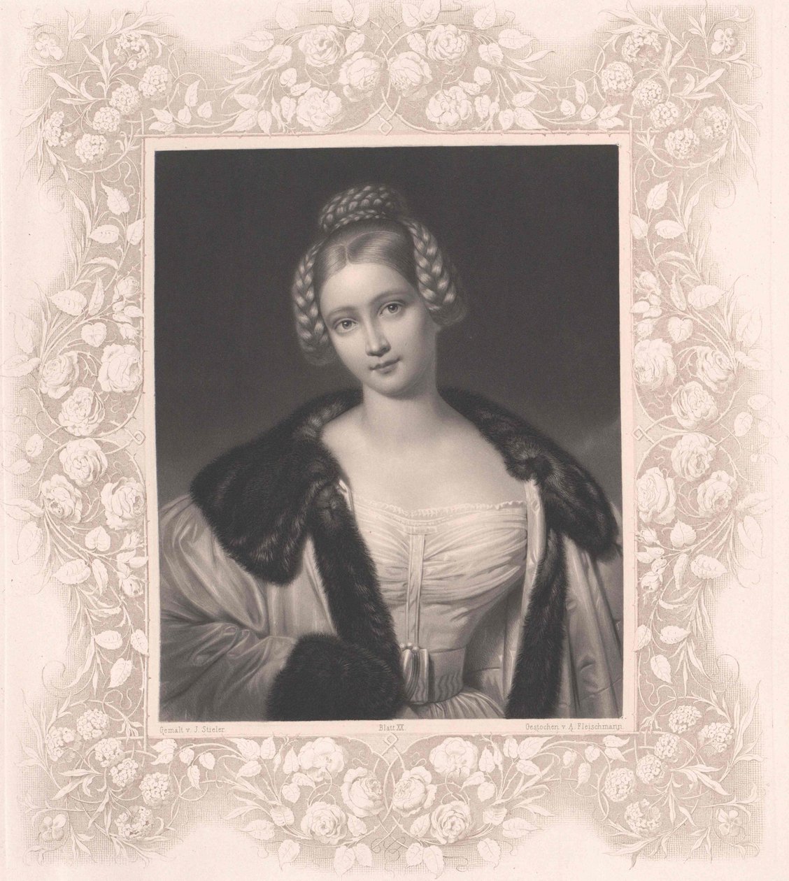 Caroline Baronin von Spiering (Druck) von Artist Unknown