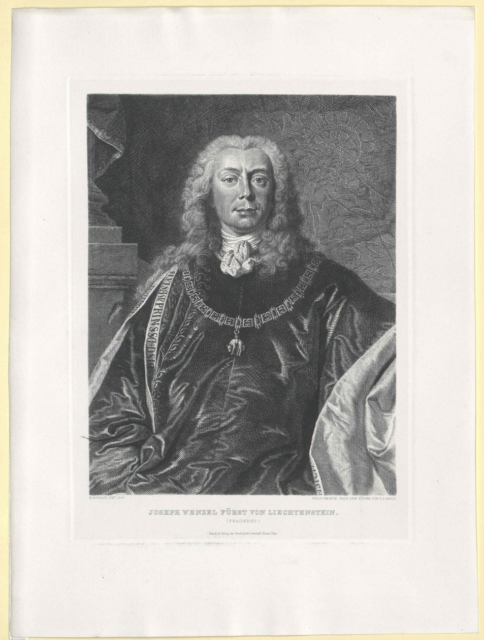Joseph Wenzel Graf von Liechtenstein von Artist Unknown