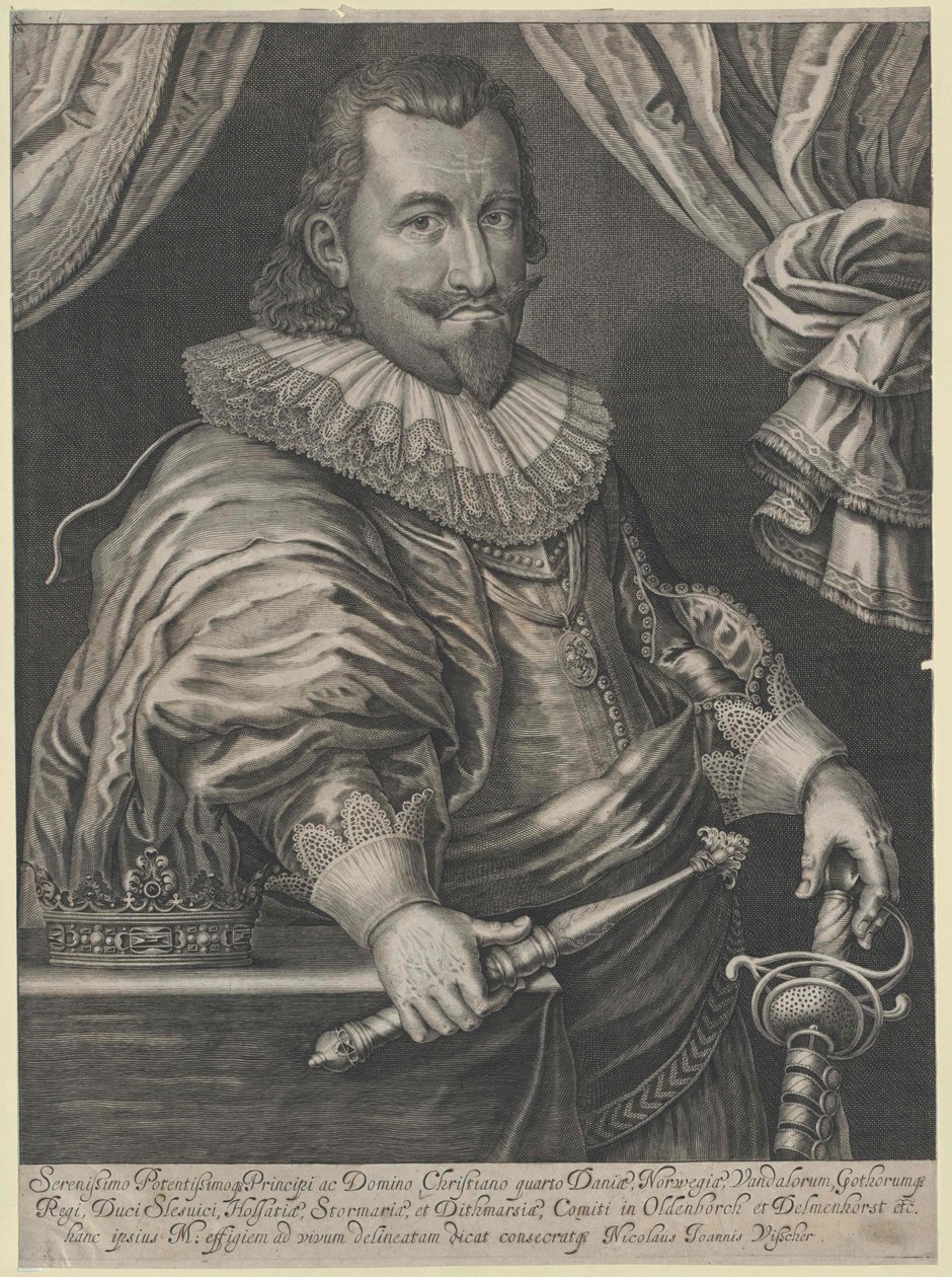 König von Dänemark Christian IV. von Artist Unknown