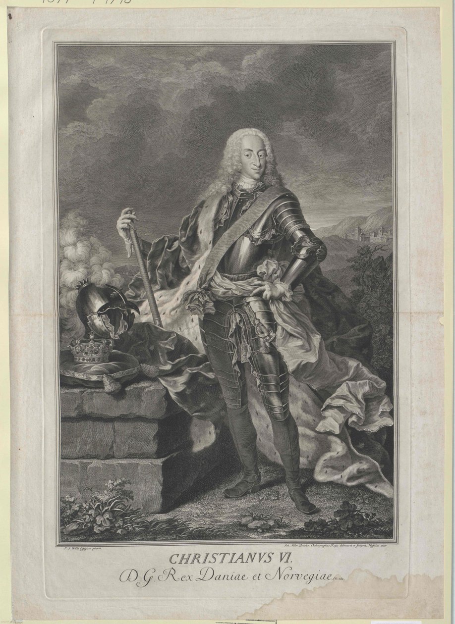 König von Dänemark Christian VI. von Artist Unknown