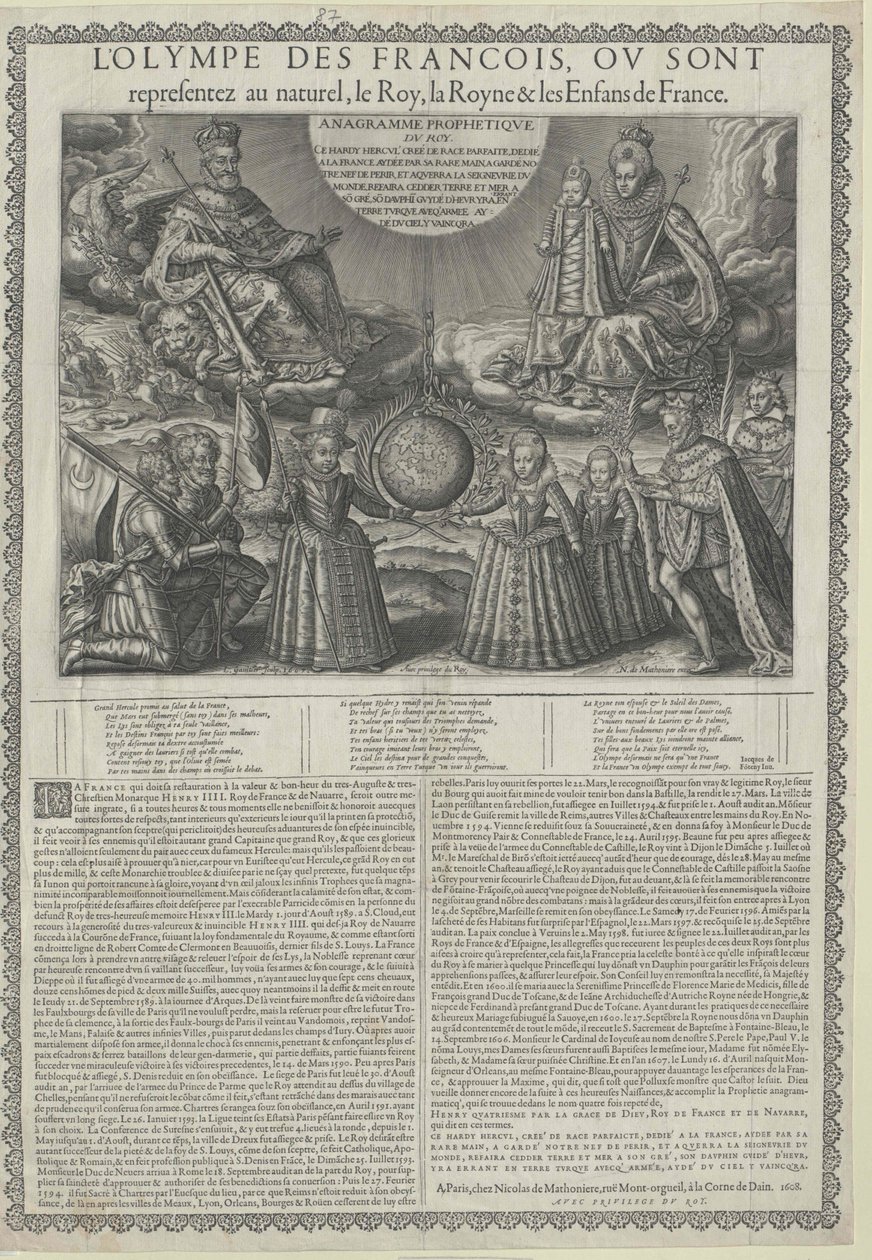 König von Frankreich Heinrich IV von Artist Unknown