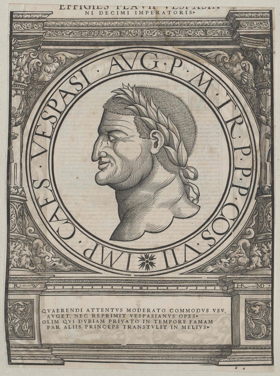 Der römische Kaiser Vespasian von Artist Unknown