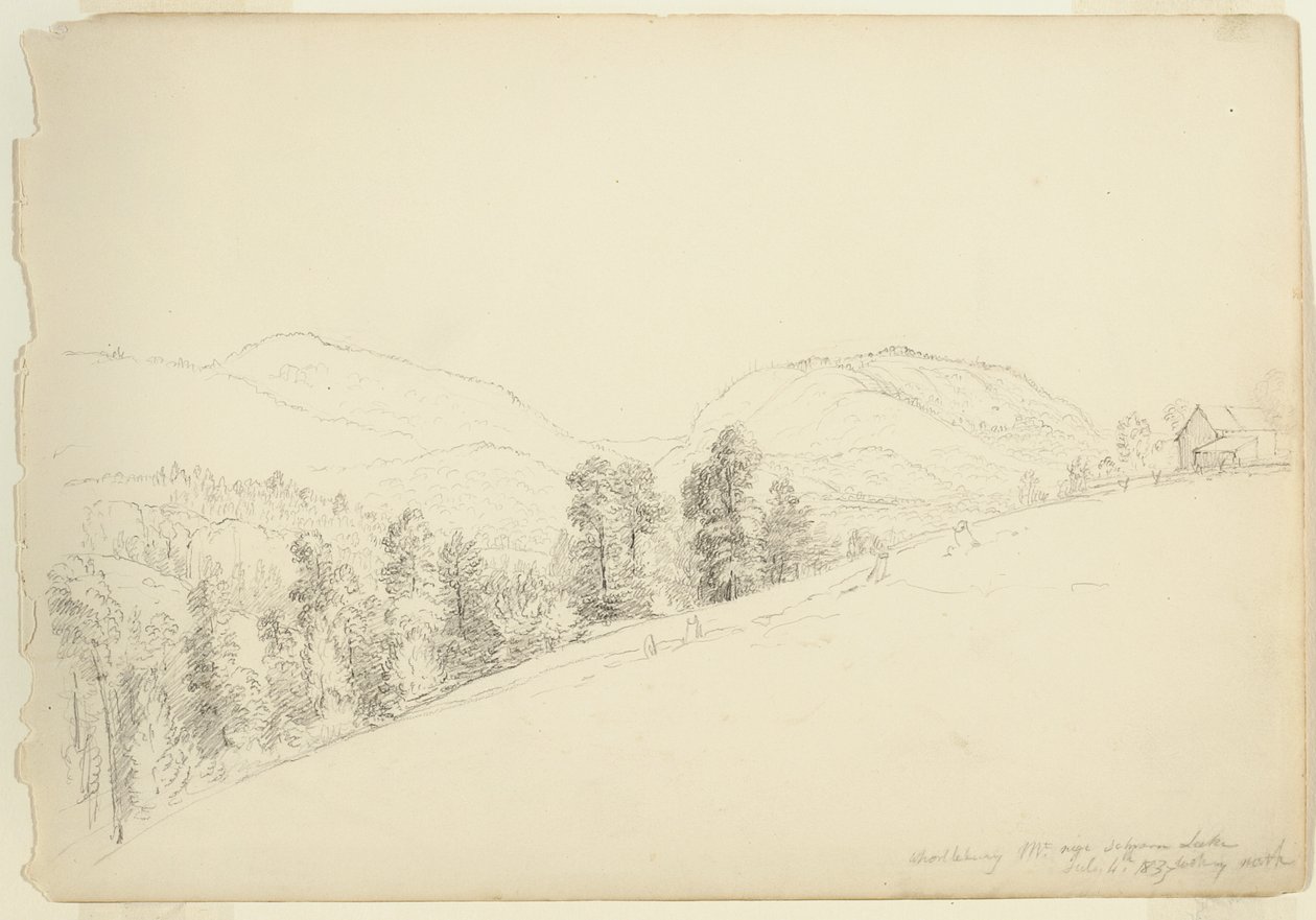 Whorllebury Mountain in der Nähe von Schroon Lake, New York, 1837 von Asher Brown Durand