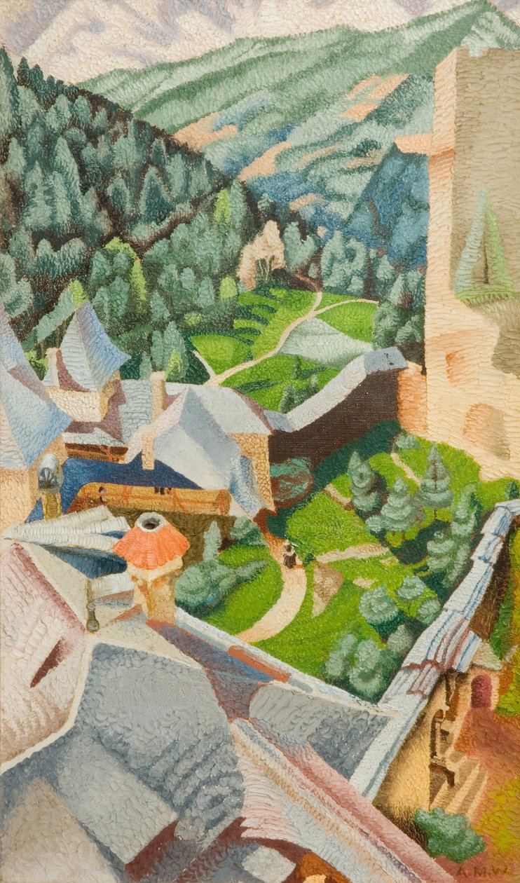 Burg, Finstergrün, 1940 von Audrey Weber