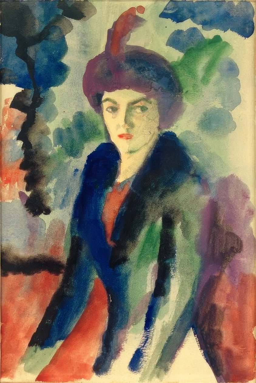 Porträtstudie Elisabeth Macke von August Macke