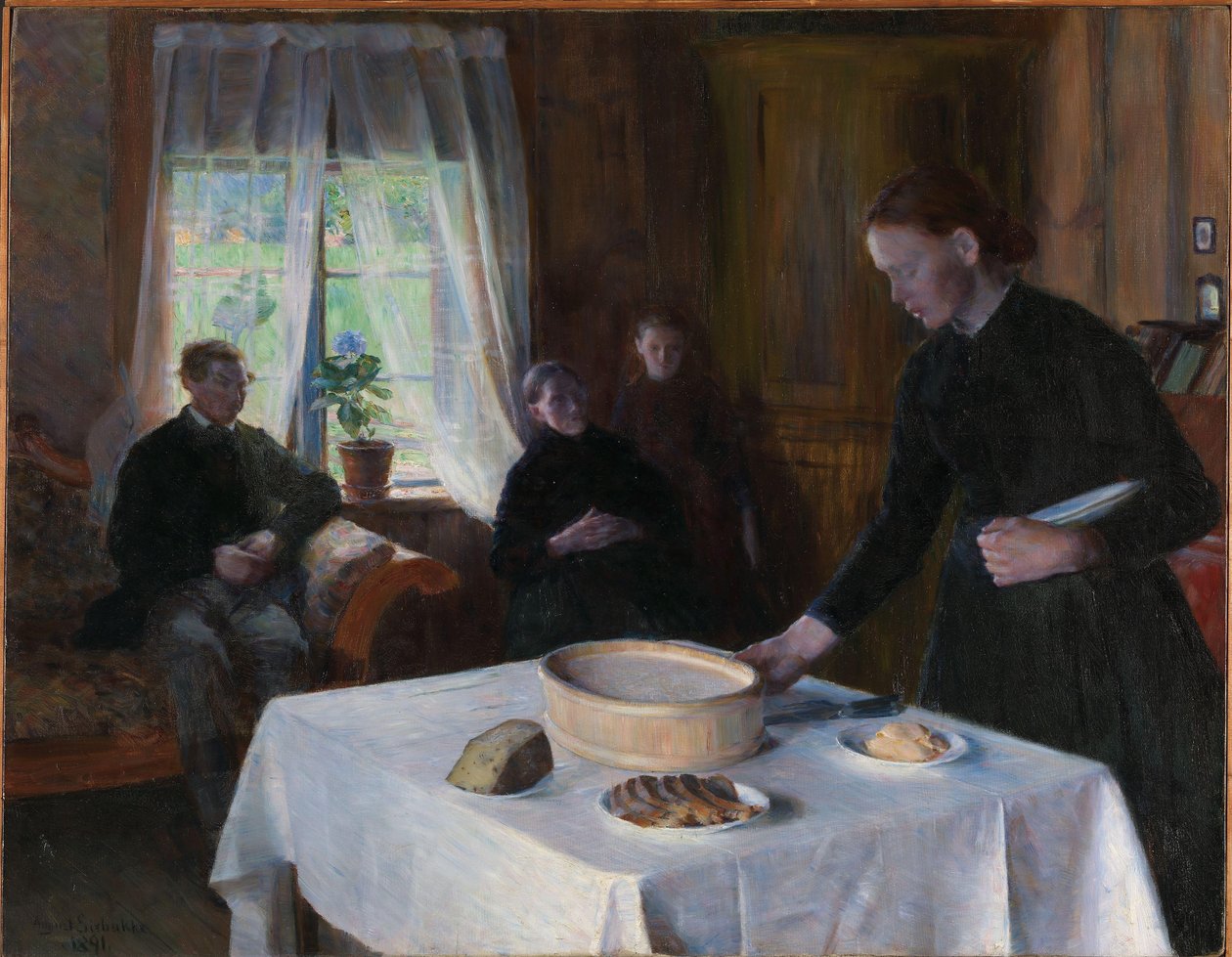 Den Tisch decken von August Eiebakke