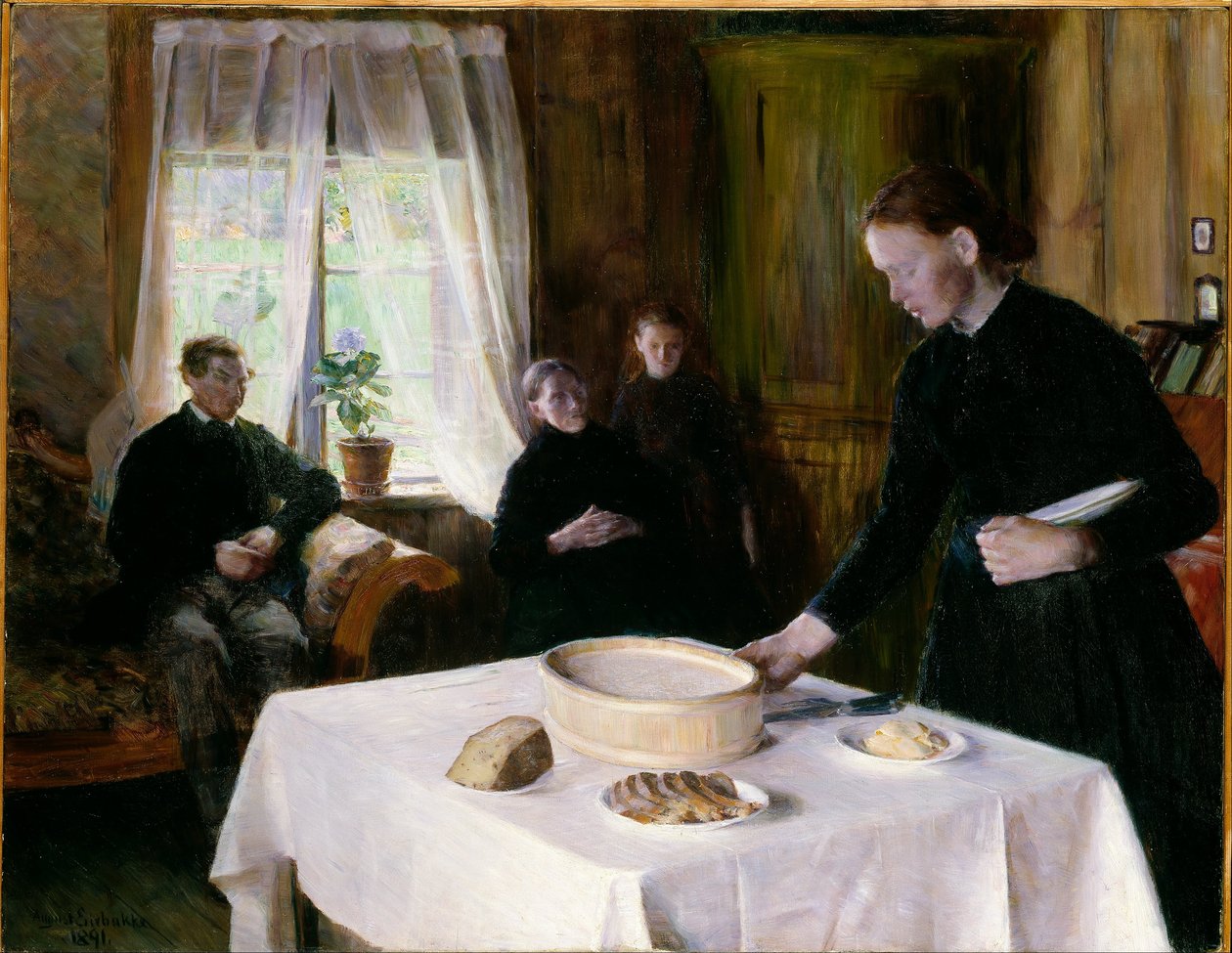 Den Tisch decken von August Eiebakke