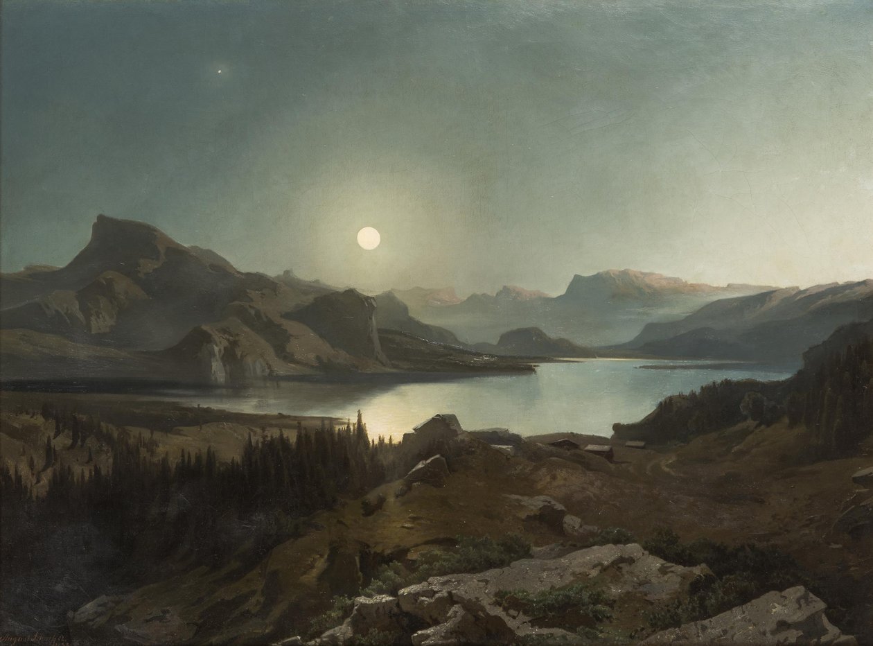 Alpensee von August Schaeffer von Wienwald