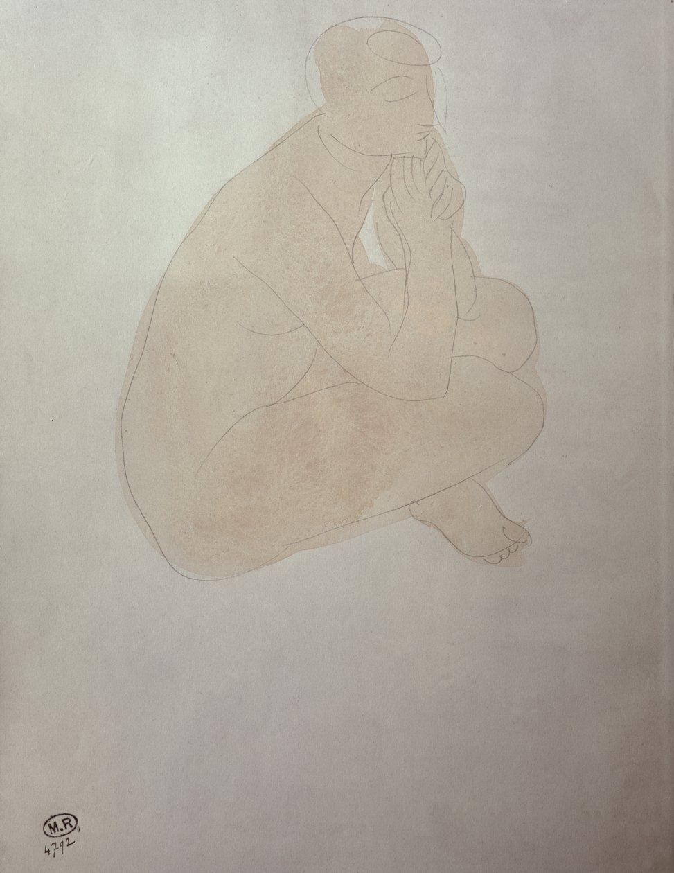 Sitzende Frau im Schneidersitz von Auguste Rodin