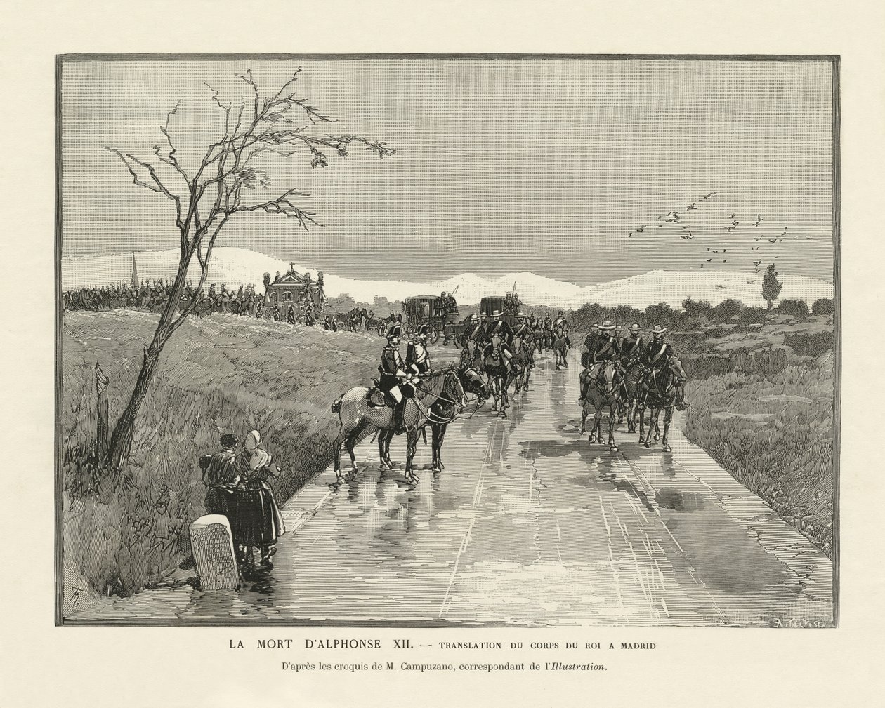 Tod von König Alfonso XII. von Spanien von Auguste Tilly