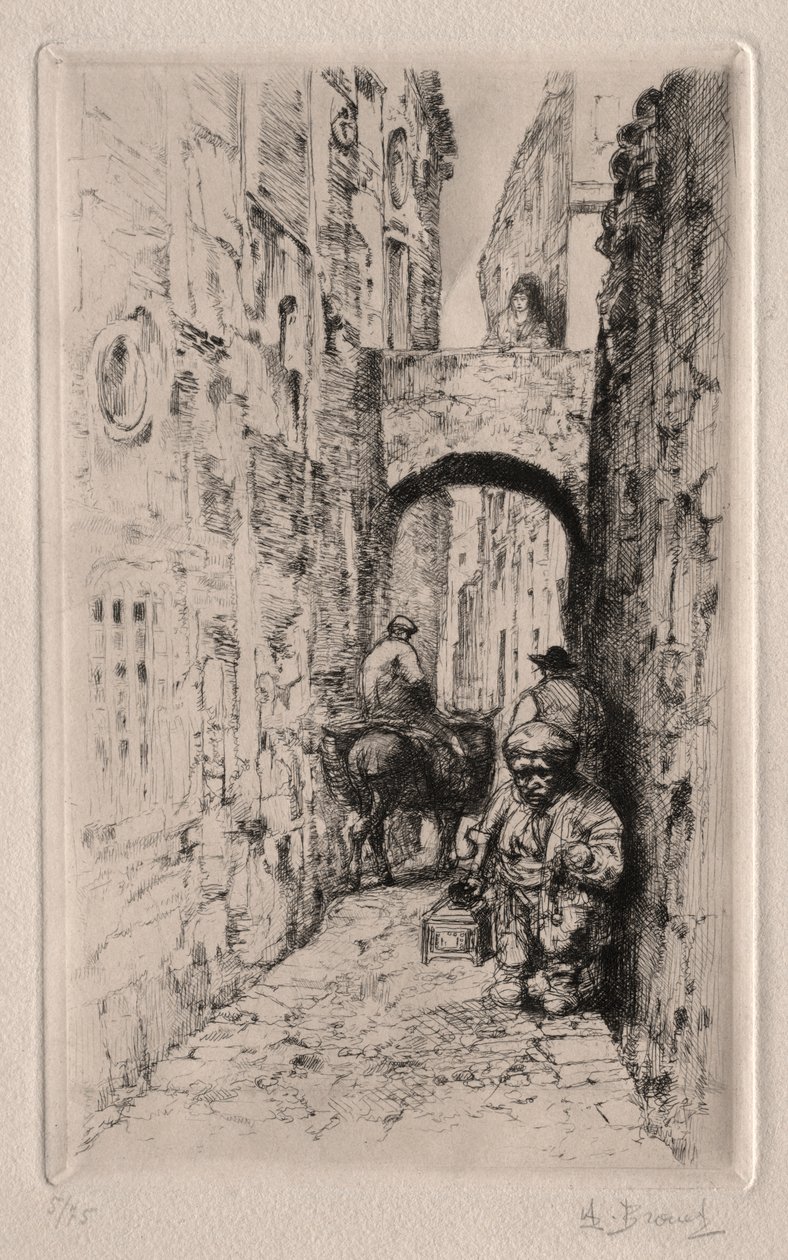 Zwerg in enger Straße von Auguste Brouet