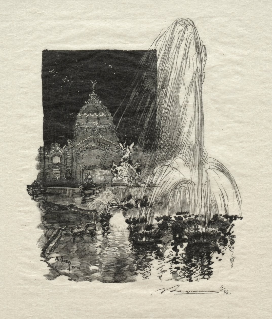 Leuchtende Brunnen von Auguste Louis Lepère