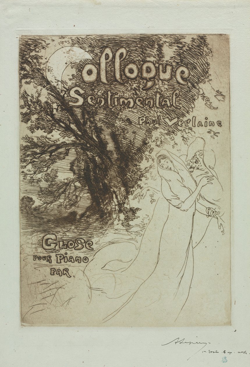 Sentimentales Zwiegespräch von Paul Verlaine von Auguste Louis Lepère