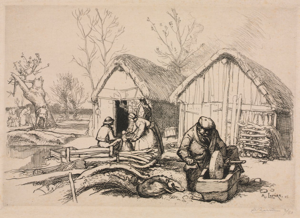 Das Haus der Holzfäller in der Vendée, 1915 von Auguste Louis Lepère