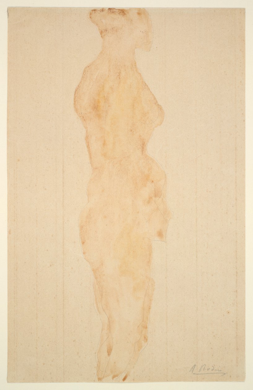 Stehender Akt, Seitenansicht von Auguste Rodin