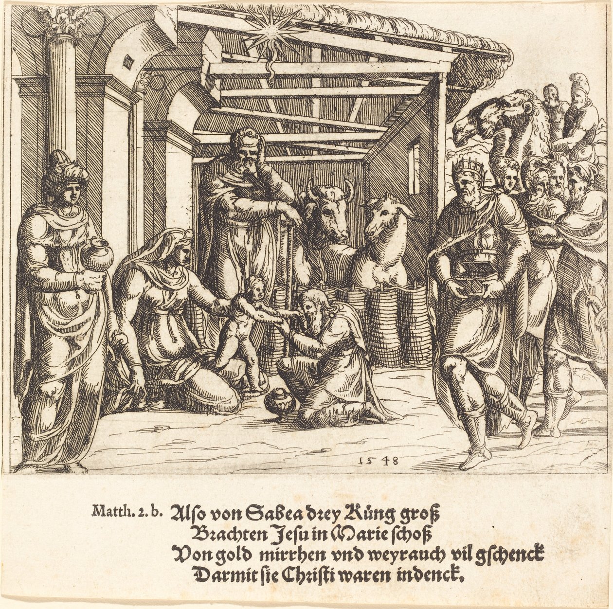 Die Anbetung der Könige von Augustin Hirschvogel