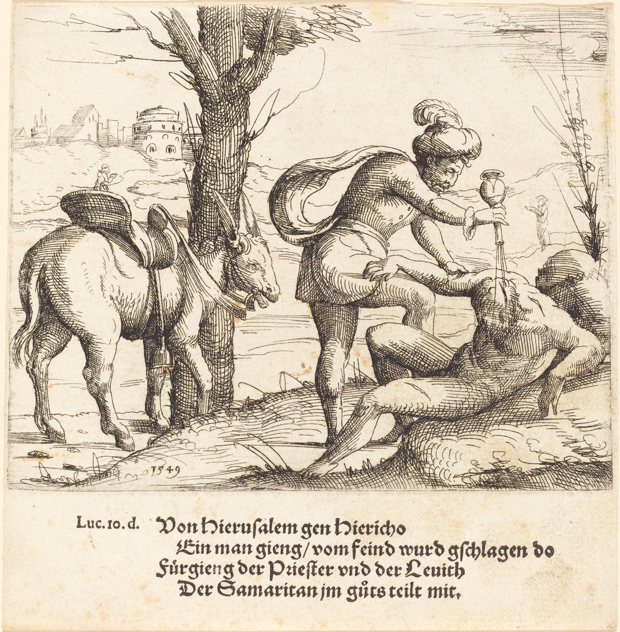Das Gleichnis vom barmherzigen Samariter von Augustin Hirschvogel