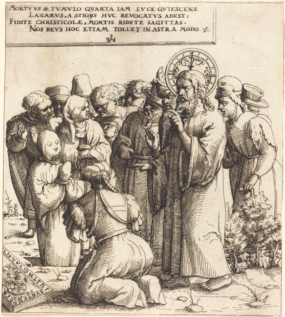 Die Auferweckung des Lazarus von Augustin Hirschvogel
