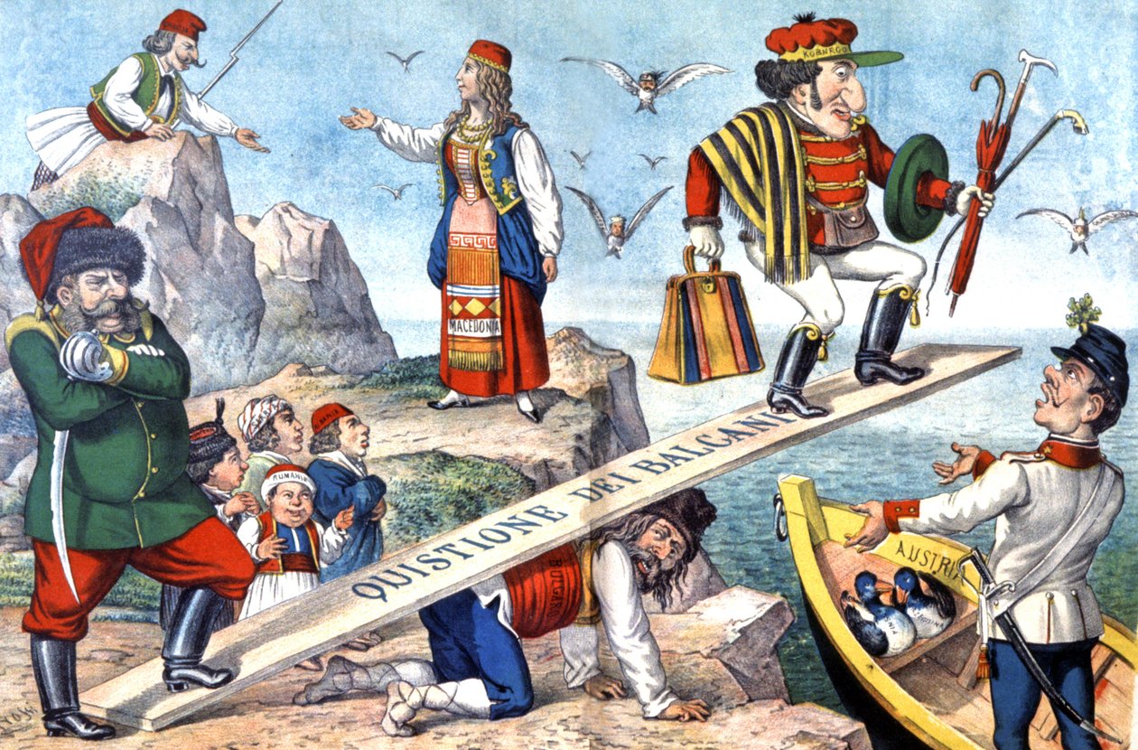 Die Frage des Balkans, um 1900 (Illustration) von Augusto Grossi