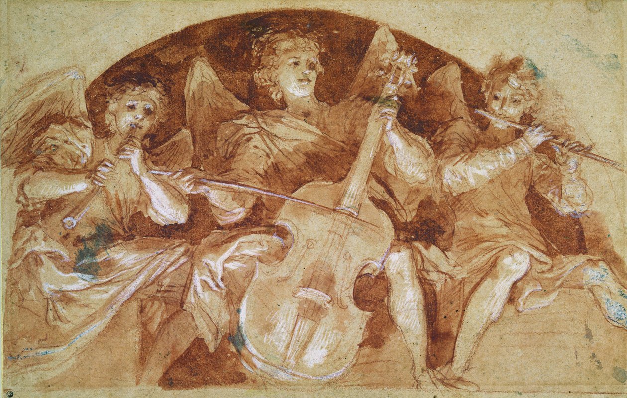 Drei Engelmusiker von Baldassare Franceschini