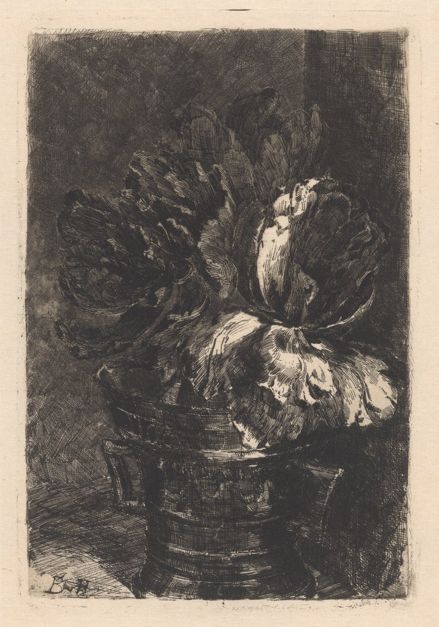 Tulpen in einem Kupfermörser von Barbara Elisabeth van Houten