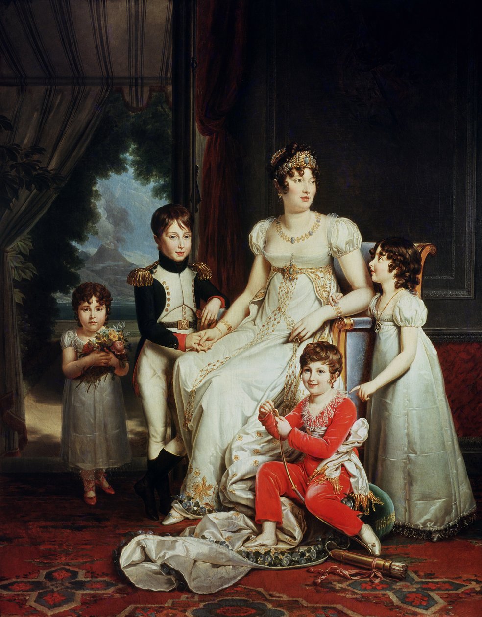 Caroline Bonaparte (1782-1839) und ihre Kinder von Baron François Pascal Simon Gérard