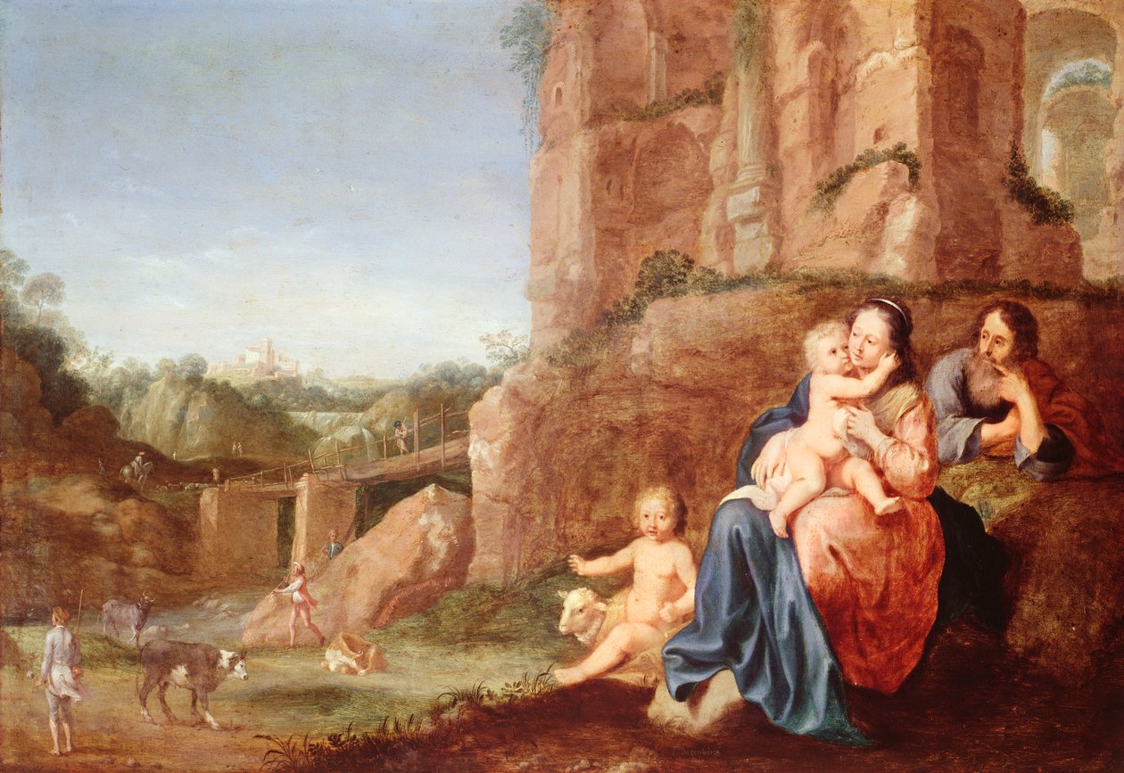 Die Flucht nach Ägypten, 17. Jahrhundert von Bartholomeus Breenbergh