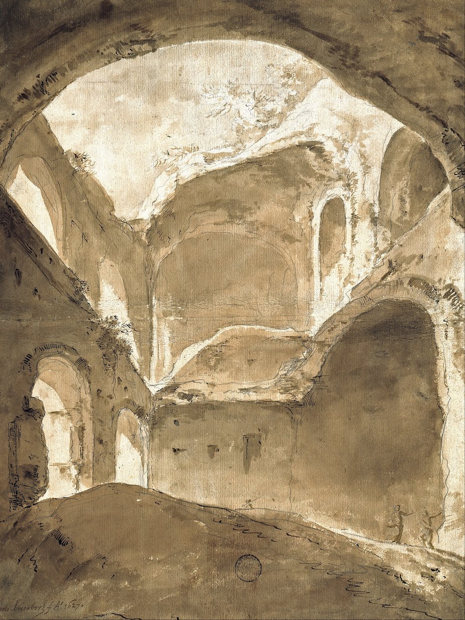 Innenraum einer antiken Ruine von Bartholomeus Breenbergh