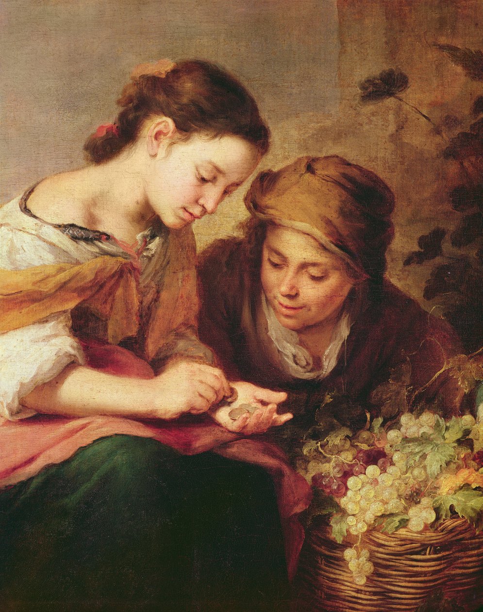 Detail des kleinen Obstverkäufers, 1670-75 von Bartolomé Esteban Murillo
