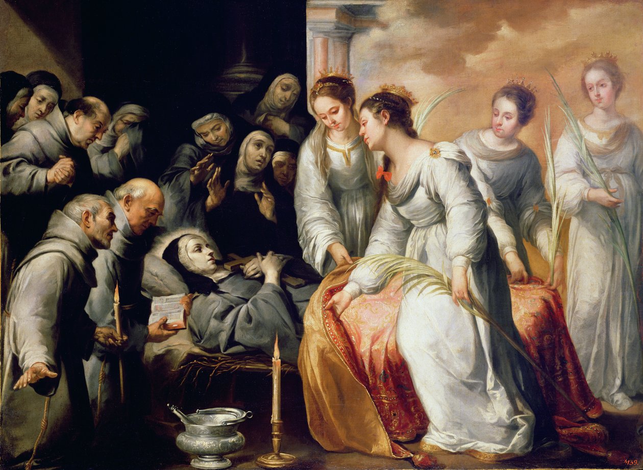 Der Tod der Heiligen Klara von Bartolomé Esteban Murillo