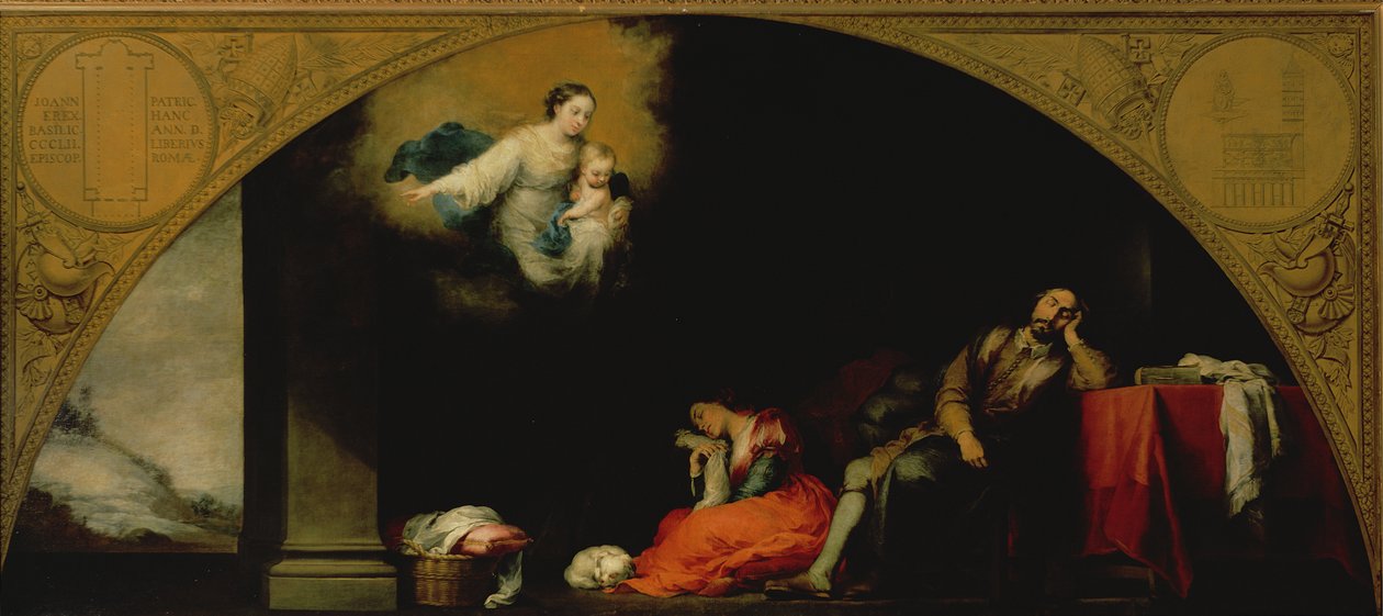 Die Geschichte der Gründung von Santa Maria Maggiore: Der Traum des Patriziers, ca. 1661-65 von Bartolomé Esteban Murillo