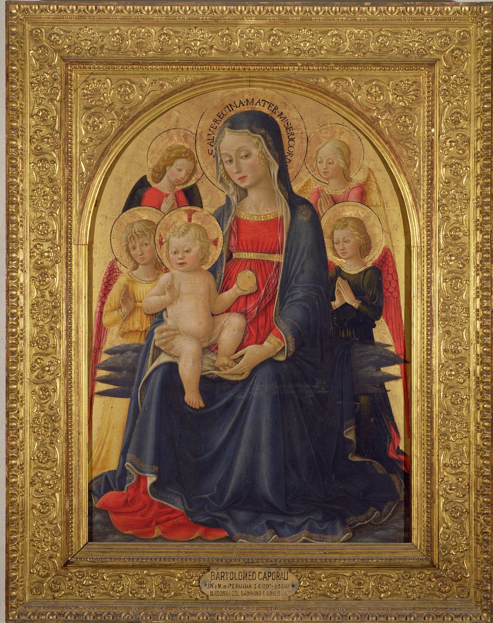 Madonna und Kind mit Engeln, c.1467 von Bartolomeo Caporali
