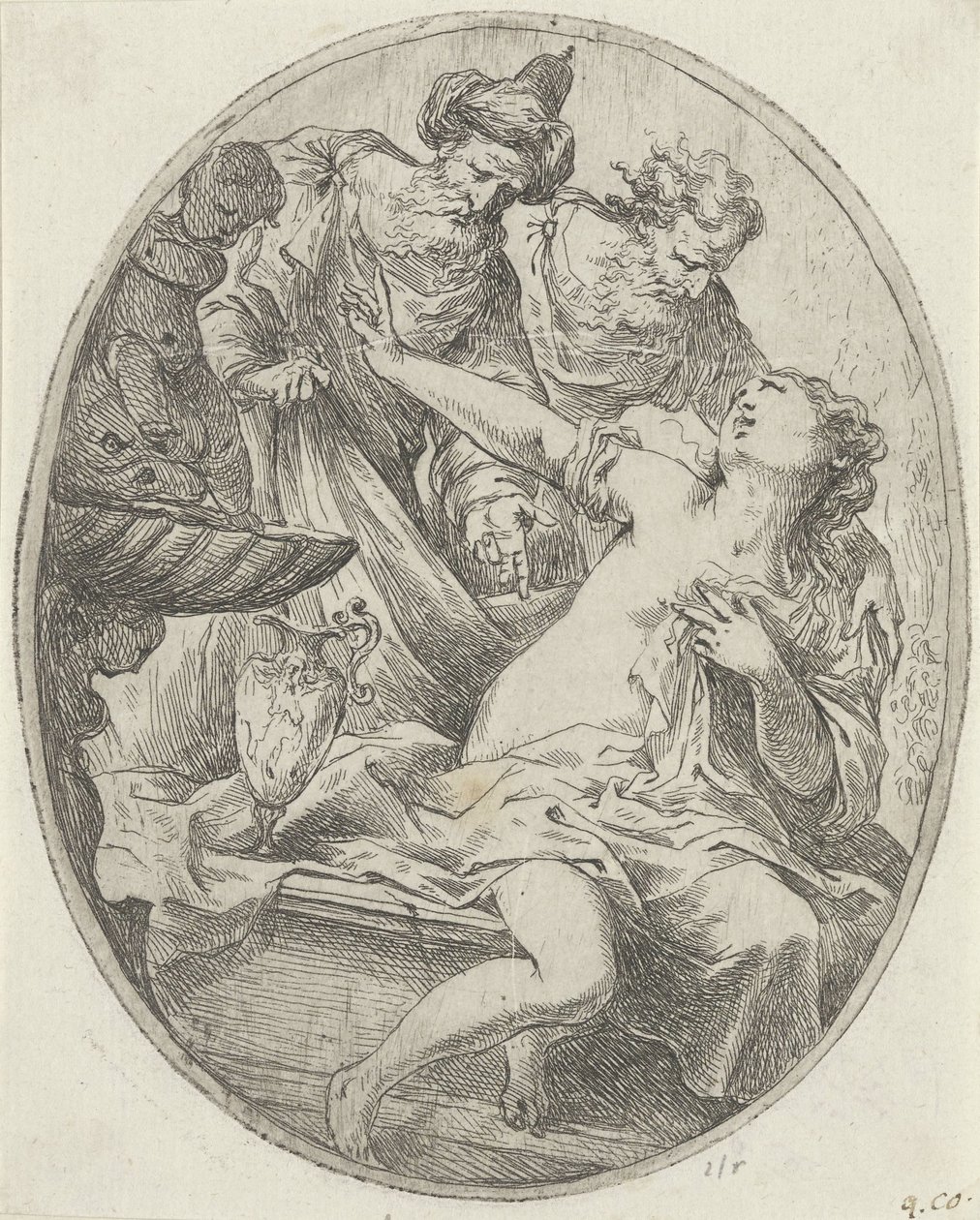 Susanna und die Ältesten von Bartolomeo Biscaino