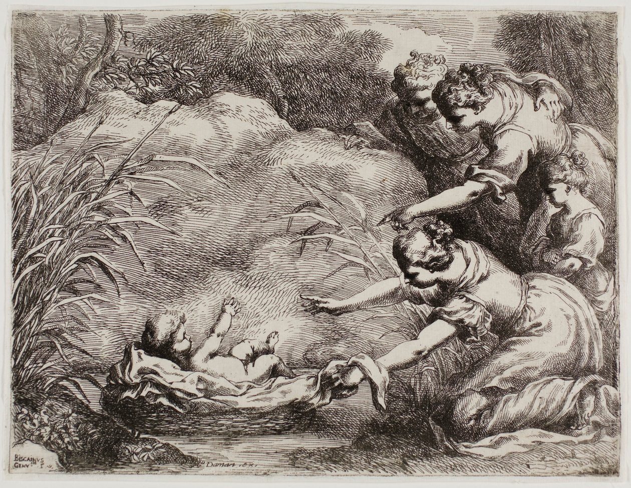 Die Auffindung des Moses von Bartolomeo Biscaino
