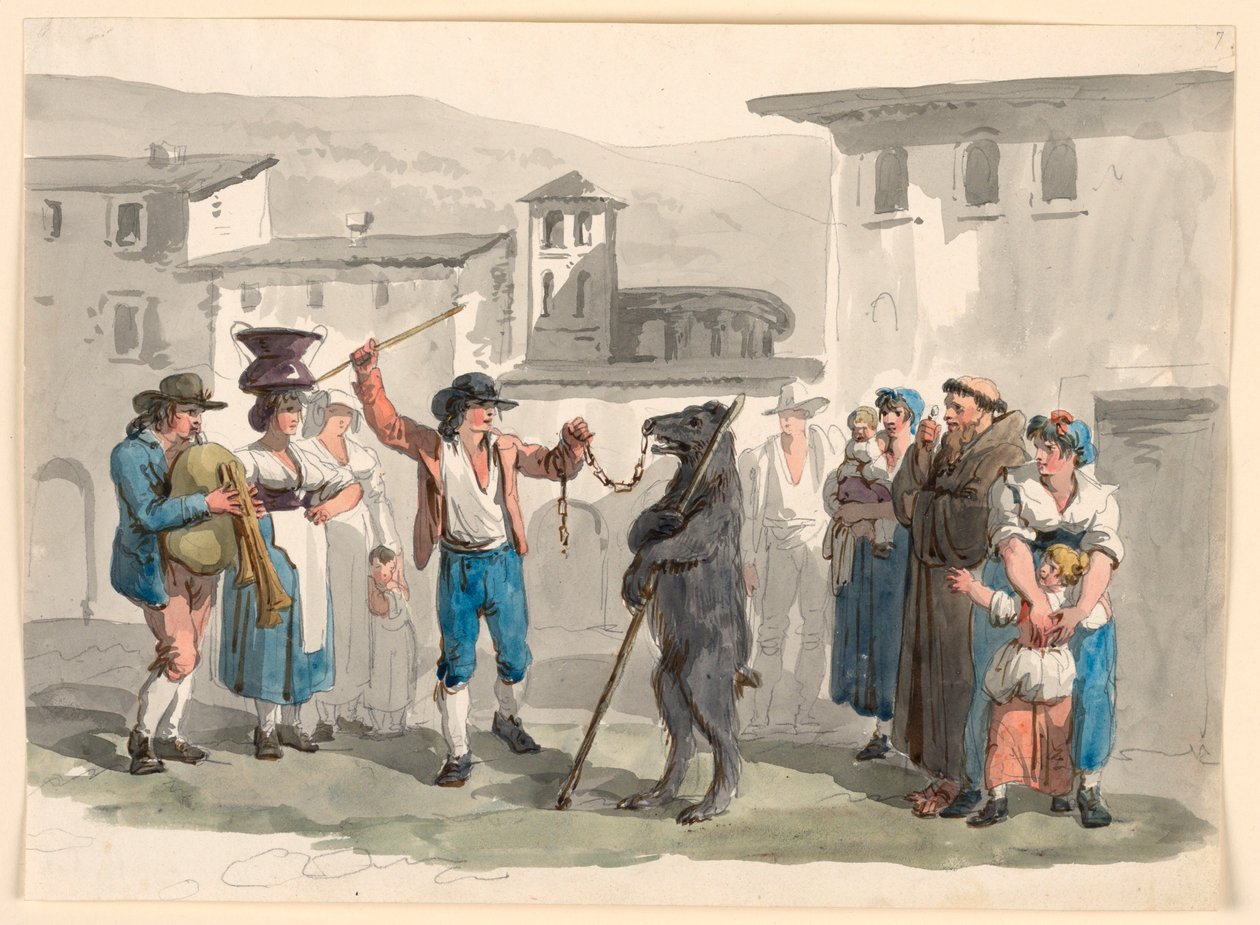 Der tanzende Bär von Bartolomeo Pinelli