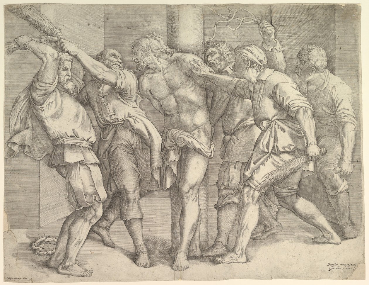 Die Geißelung, ca. 1552-61 von Battista Franco Veneziano