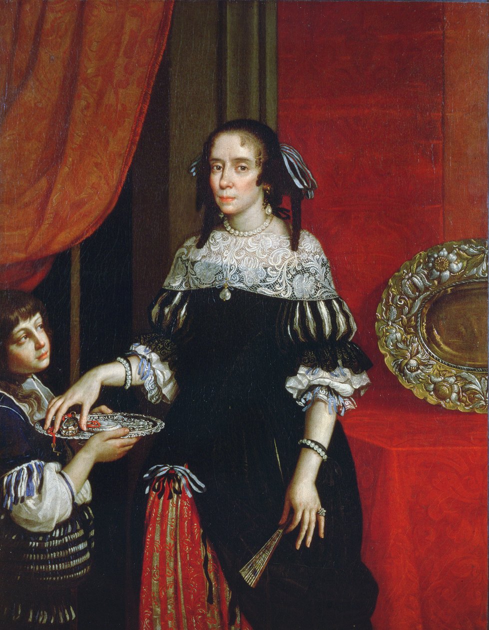 Porträt der Gräfin Gonzaga di Novellara, 1666 von Cesare Gennari