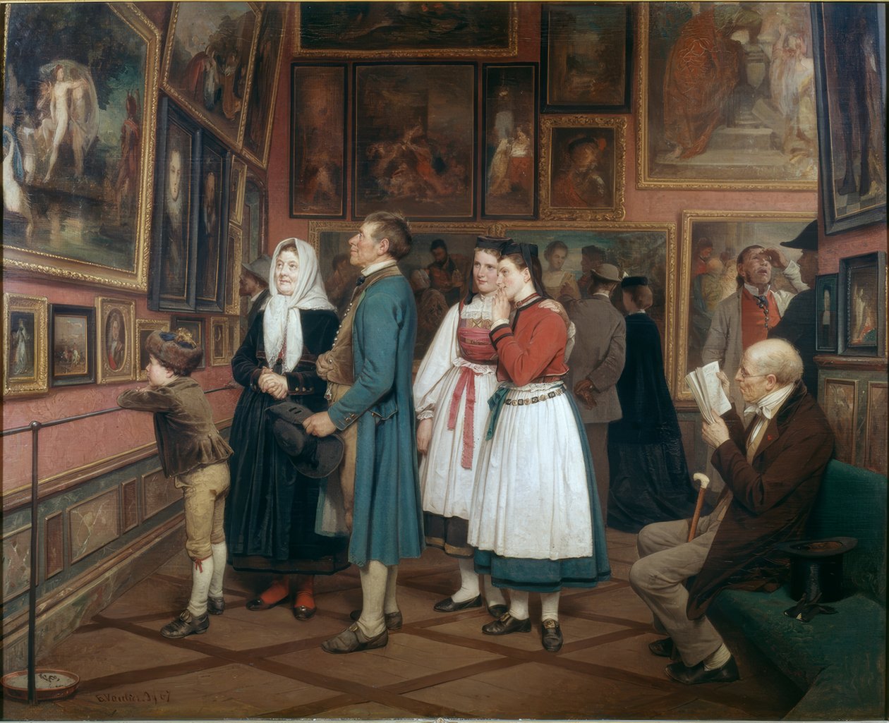 Bauern im Museum von Benjamin Vautier