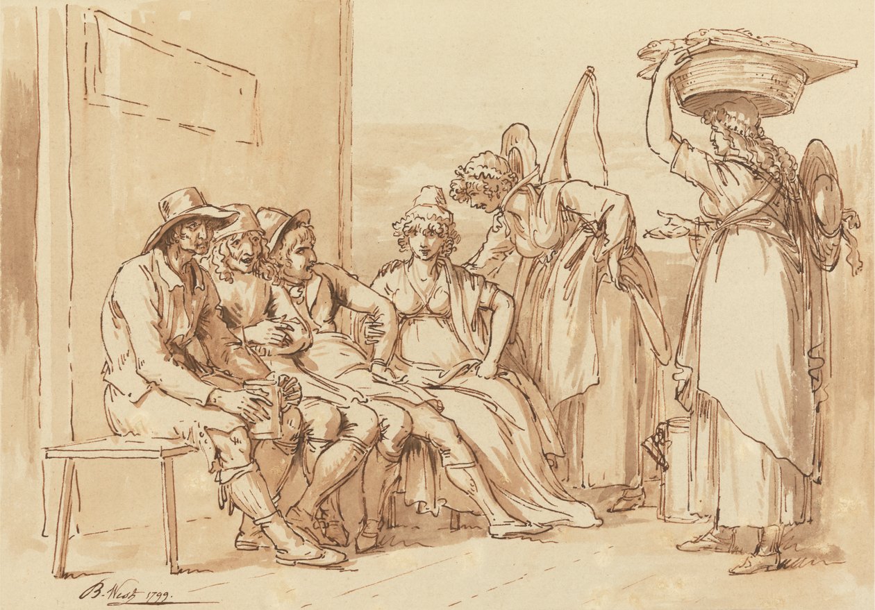 Charaktere auf den Straßen von London von Benjamin West