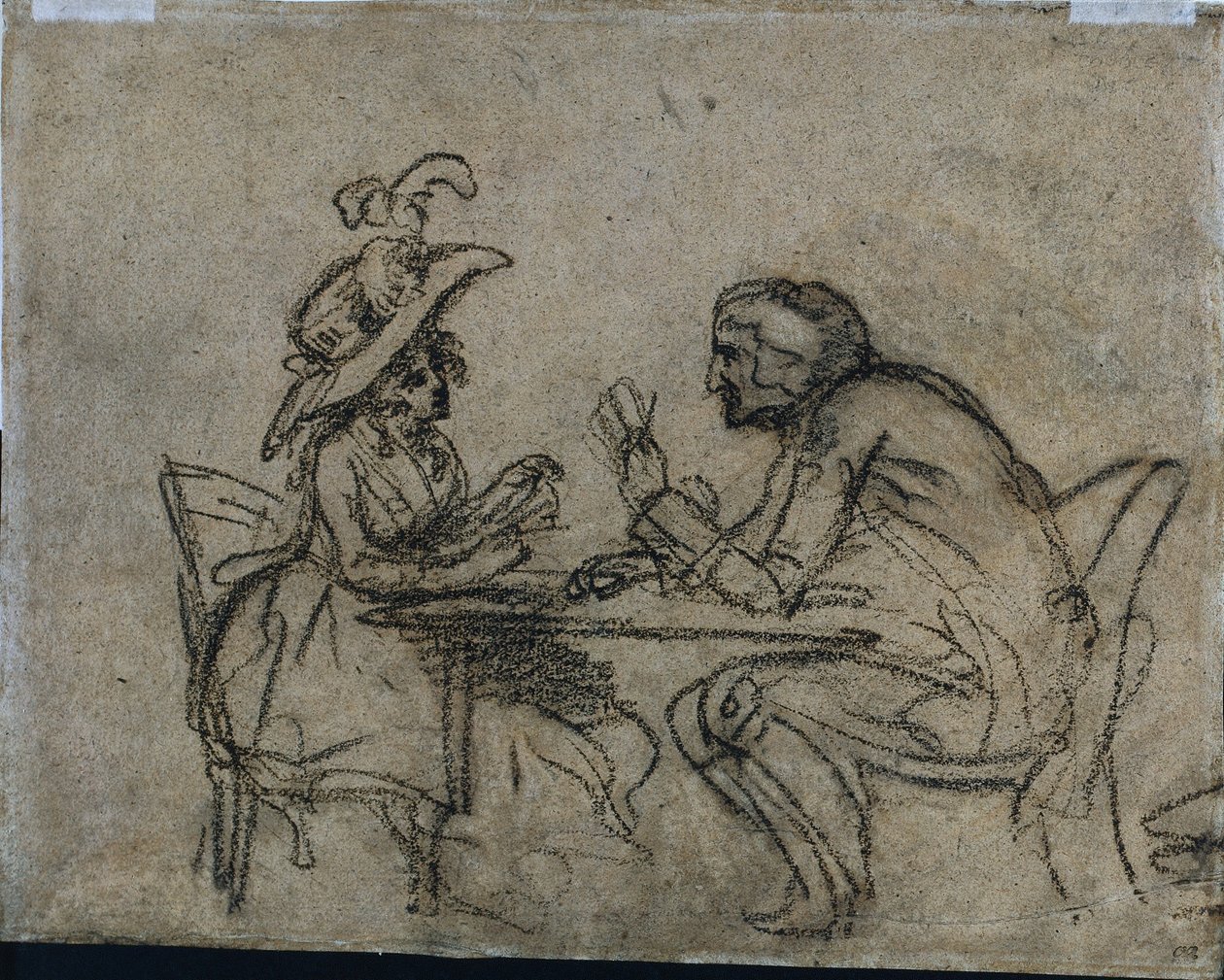 Frau und Mann beim Kartenspielen, 1792 von Benjamin West