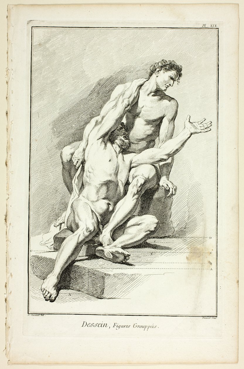 Entwurf: Gruppierte Figuren, aus Encyclopédie von Benoit Louis Prevost