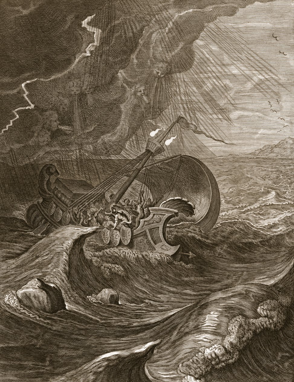 Die Dioskuren schützen ein Schiff, 1731 von Bernard Picart