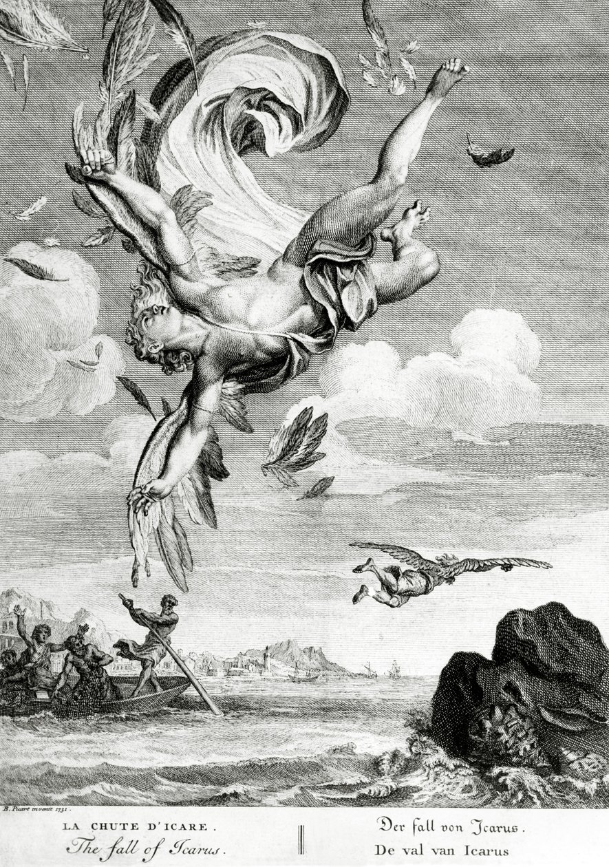 Der Sturz des Ikarus, 1731 von Bernard Picart