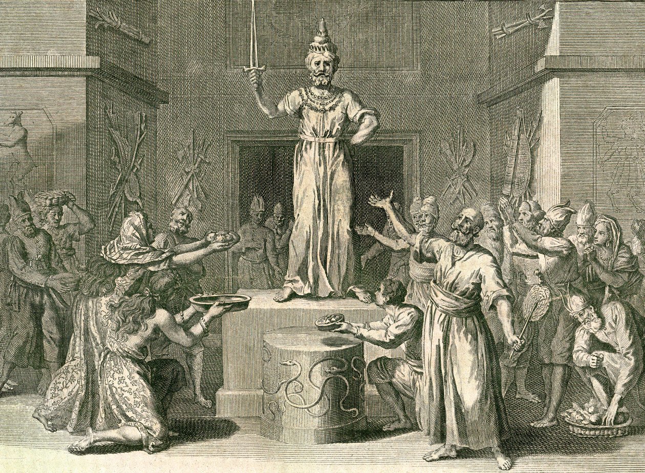 Der Schutzgott der Insel Ceylon, 1729 von Bernard Picart
