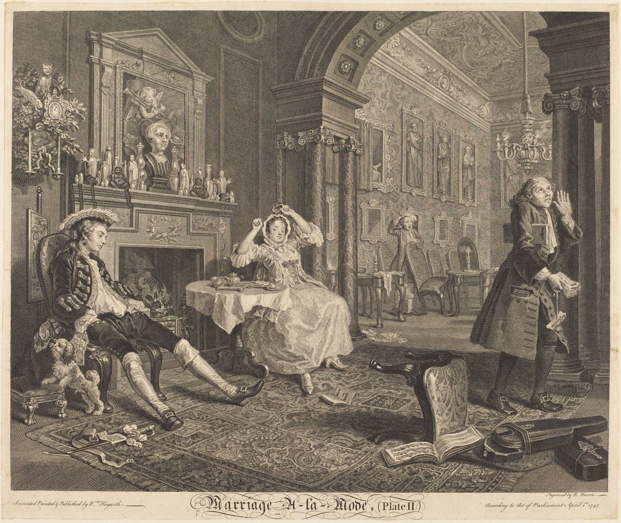 Marriage a la Mode: pl. 2, 1745 von Bernard Baron