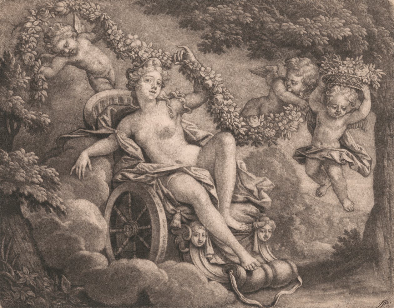 Flora und Putti von Bernard Lens